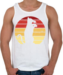 printfashion Macska borral - Férfi atléta - Fehér (11745490)