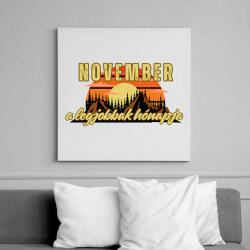printfashion November a legjobbak hónapja - Vászonkép - Fehér (16853449)