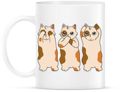 printfashion Három cica - Bögre - Fehér (9185718)