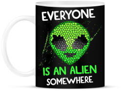 printfashion Valahol mindenki egy Alien - Bögre - Fekete (14567843)