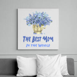 printfashion the best mom - Vászonkép - Fehér (15851027)