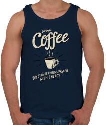 printfashion Reggeli kávé - Férfi atléta - Sötétkék (321)