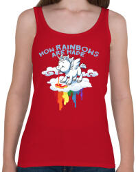 printfashion Hogyan készül a szivárvány - Női atléta - Cseresznyepiros (357375)