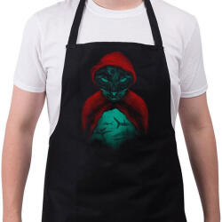 printfashion Macskacápák - Kötény - Fekete (4916409)