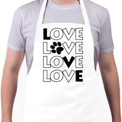 printfashion Dog Love - Kötény - Fehér (4906958)