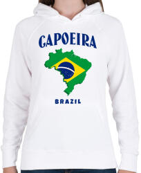 printfashion CAPOEIRA BRAZIL - Női kapucnis pulóver - Fehér (9436034)