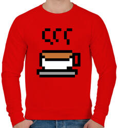 printfashion Tea logó pixelart - Férfi pulóver - Piros (14202291)