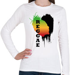 printfashion Rasztás raggea - Női hosszú ujjú póló - Fehér (7662056)