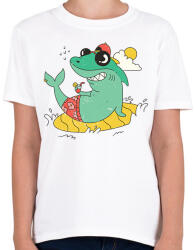 printfashion Cápa - Gyerek póló - Fehér (6351044)