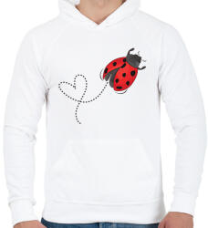 printfashion katicabogár - Férfi kapucnis pulóver - Fehér (16099359)