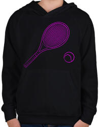 printfashion tennis pink - Gyerek kapucnis pulóver - Fekete (2694773)