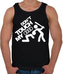 printfashion Don't Touch My Audi White - Férfi atléta - Fekete (953849)