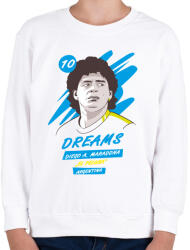 printfashion Diego Maradona 1 - Gyerek pulóver - Fehér (4090385)