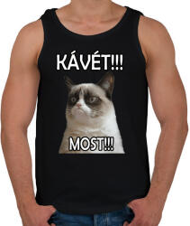 printfashion Kávét követelek! - Férfi atléta - Fekete (4775856)