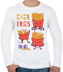 printfashion Sültkrumpli edzés - Férfi hosszú ujjú póló - Fehér (11857259)