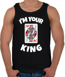 printfashion i'M YOUR KING 2 - Férfi atléta - Fekete (10735684)