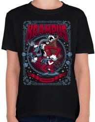 printfashion Krampus sötét karácsony - Gyerek póló - Fekete (11175048)