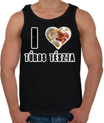 printfashion I Love Túrós Tészta - Férfi atléta - Fekete (16365266)