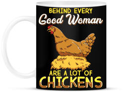 printfashion Minden jó nőnek van otthon csirkéje - Bögre - Fekete (2427266)