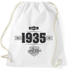 printfashion born-in-1935-(dark&lightgrey) - Sportzsák, Tornazsák - Fehér (466572)