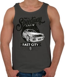 printfashion Autópálya - Férfi atléta - Sötétszürke (154405)