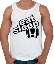 printfashion Eat Sleep Honda - Férfi atléta - Fehér (2243198)