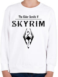printfashion SKYRIM - Gyerek pulóver - Fehér (2650527)
