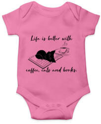 printfashion Coffee, cats and books - Baba Body - Rózsaszín (4283910)