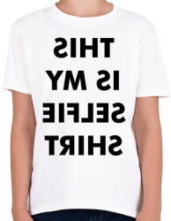 printfashion Selfie Tshirt - Gyerek póló - Fehér (1123426)