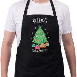 printfashion Boldog Karácsonyt - Kötény - Fekete (9545076)