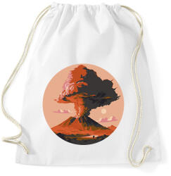 printfashion Vulkánkitörés - Sportzsák, Tornazsák - Fehér (13941044)
