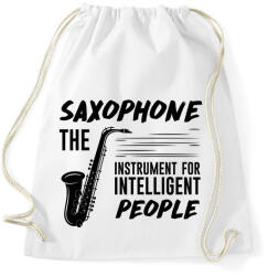 printfashion Intelligens emberek hangszere - Szaxofon - Sportzsák, Tornazsák - Fehér (7643309)