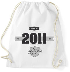 printfashion born-in-2011-(dark&lightgrey) - Sportzsák, Tornazsák - Fehér (477429)