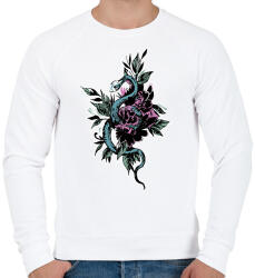 printfashion kígyó - Férfi pulóver - Fehér (5728539)