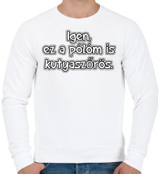 printfashion Kutyaszőrös - Férfi pulóver - Fehér (13861167)
