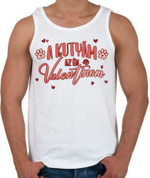 printfashion Valentinom - kutya - Férfi atléta - Fehér (11640454)