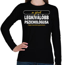 printfashion A jövő pszichológusa - Női hosszú ujjú póló - Fekete (11632877)