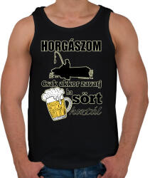 printfashion Horgászom csak akkor zavarj ha sört hoztál - Férfi atléta - Fekete (12958887)