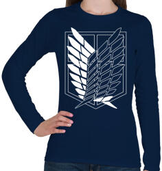 printfashion Felderítő egység minta (AOT) - Női hosszú ujjú póló - Sötétkék (11891884)