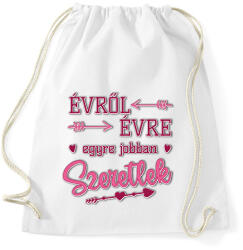 printfashion Egyre jobban szeretlek - Sportzsák, Tornazsák - Fehér (11643074)
