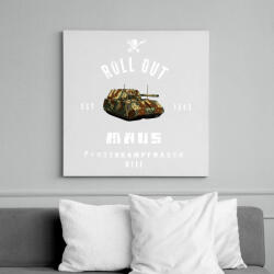 printfashion ROLLE OUT maus - Vászonkép - Fehér (6628806)