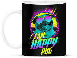 printfashion Boldog mopsz - Bögre - Fekete (2299717)