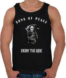 printfashion SONSOFPEACE - Férfi atléta - Fekete (11435231)