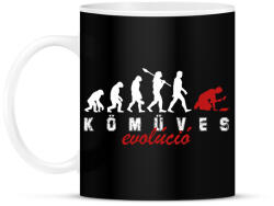 printfashion Kőműves evolúció - Bögre - Fekete (10293840)
