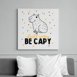 printfashion Be capy(bara) - Vászonkép - Fehér (12748000)