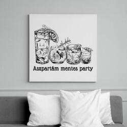 printfashion Aszpartám mentes party - Vászonkép - Fehér (14070398)