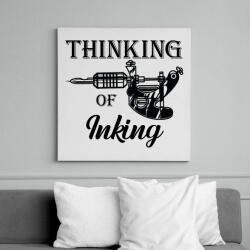 printfashion Thinking of inking - Vászonkép - Fehér (6986774)