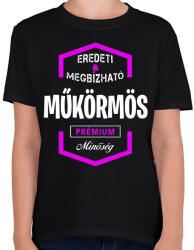 printfashion Műkörmös prémium minőség - Gyerek póló - Fekete (1432673)