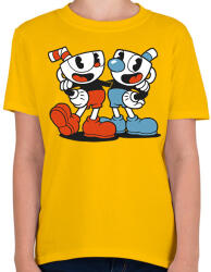 printfashion Cuphead - Gyerek póló - Sárga (1492565)