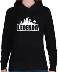 printfashion Legenda - Fortnite Style (Fehér) - Női kapucnis pulóver - Fekete (1546627)